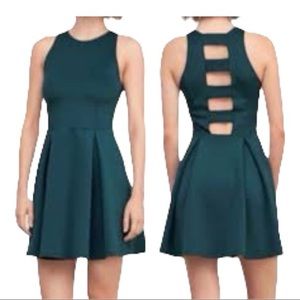 Abercrombie and Fitch teal fit and flare mini dress